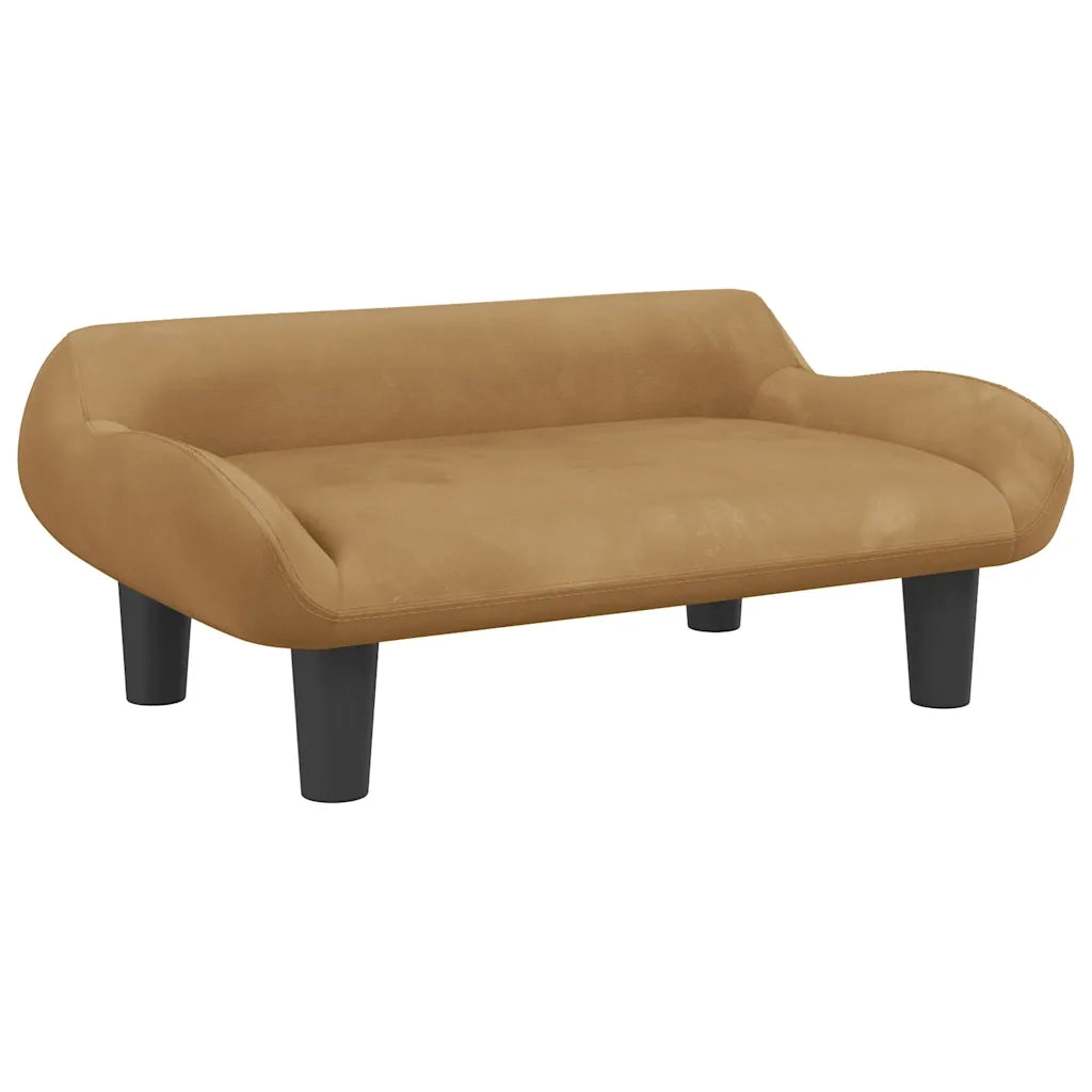 Lettino per Cani Marrone 70x40x24 cm in Velluto 171956
