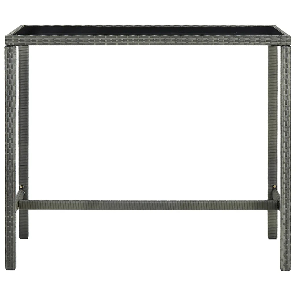 Set da Bar da Giardino 5 pz con Cuscini in Polyrattan Grigio cod mxl 40631