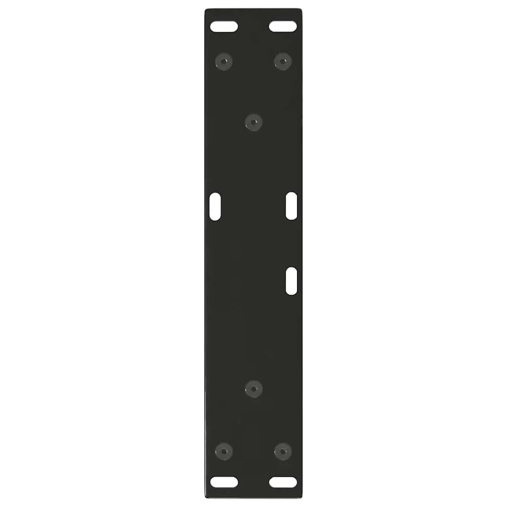 Set di 2 gambe regolabili per tavolino da caffè a forma di V 40 x 30-31,3 cm in acciaio nero 02_0056892