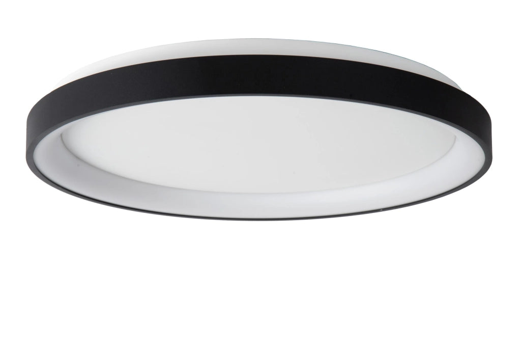 Plafoniera LED rotonda nera 38W luce calda VIDAL Lucide