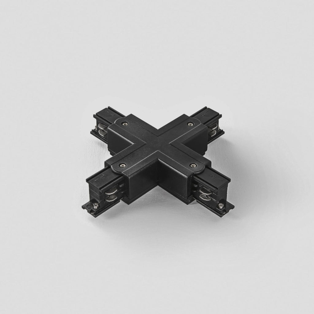 LED-RAIL-X-NER CONNESSIONE A X PER BINARIO TRIFASE RAIL NERO 18,17X4,2X3,44CM