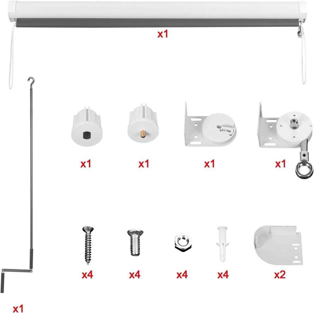 Tenda da Sole Verticale Tenda a Rullo per Esterno Tenda da Sole a Caduta con Manovella Tenda per Balcone Avvolgibile Oscurante Protezione Sole Vento per Gazebo Giardino, Grigio 140x240 cm