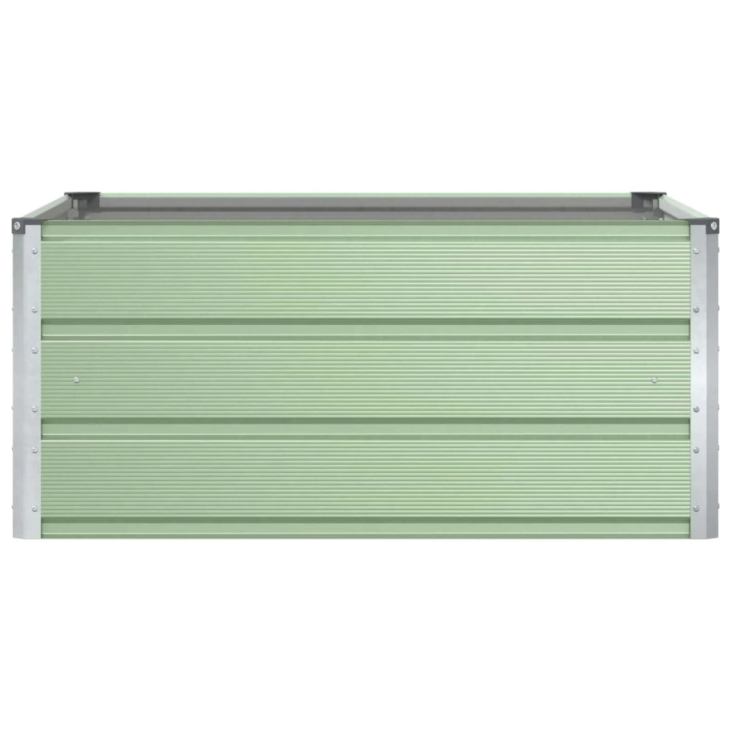 Fioriera moderna dal design pulito per giardino o patio 100 x 100 x 45 cm in acciaio verde pastello 02_0059256