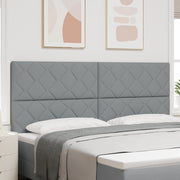 Testata LED  Design Blocchi di Diamante Grigio Chiaro 200 cm Tessuto
