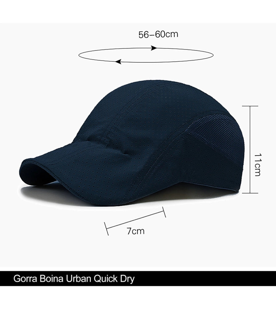 BERRETTO - URBAN QUICK DRY | Asciugatura Rapida Uomo e Donna | Visiera Rinforzata | Forata, Ventilata, Ultra Leggera