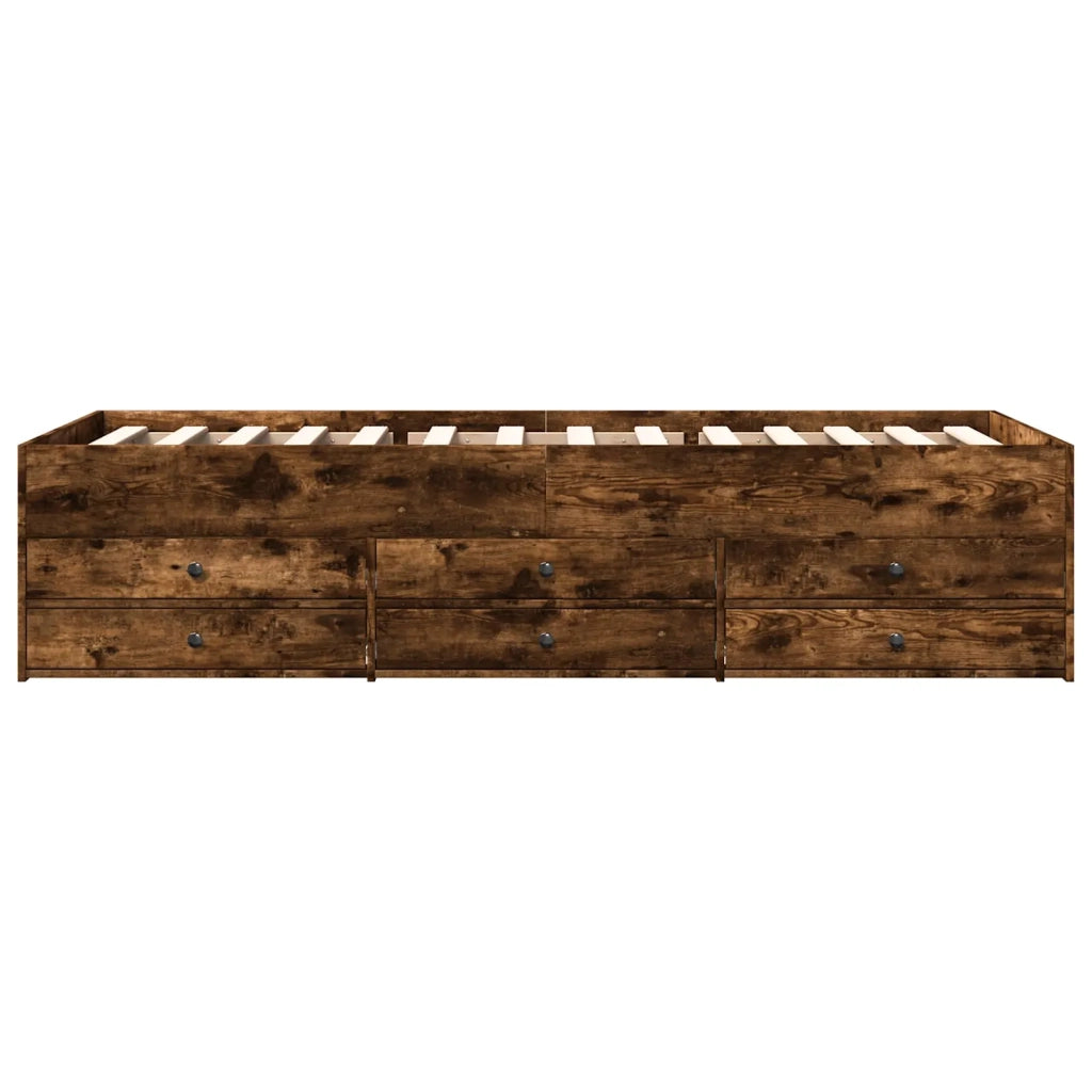 Telaio del letto con storage Rovere Fumo 80 x 200 cm 3429647