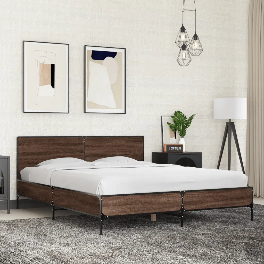 Giroletto Rovere Marrone 150x200cm in Legno Multistrato Metallo 3280006