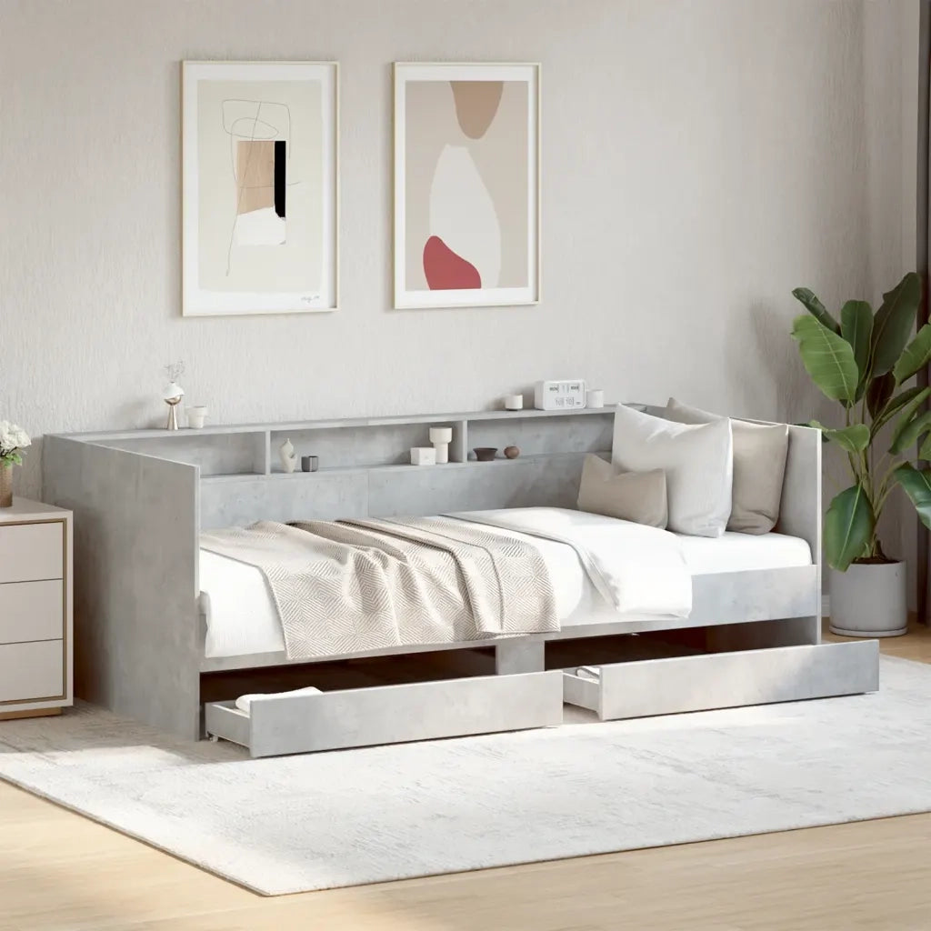 Divano Letto con Cassetti senza Materasso 90x190 cm 3280856