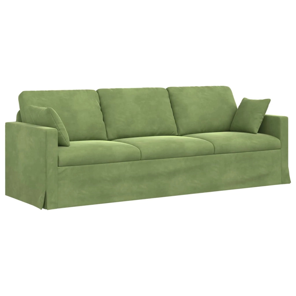 Divano Verde chiaro 228 x 78 x 80 cm Velluto 42024443