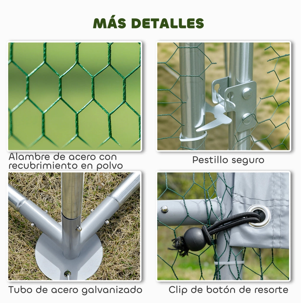 Pollaiolo per Esterno Grande in Acciaio Galvanizzato ¨C zephmum ¨C Grigio 6.8x3x1.9 m