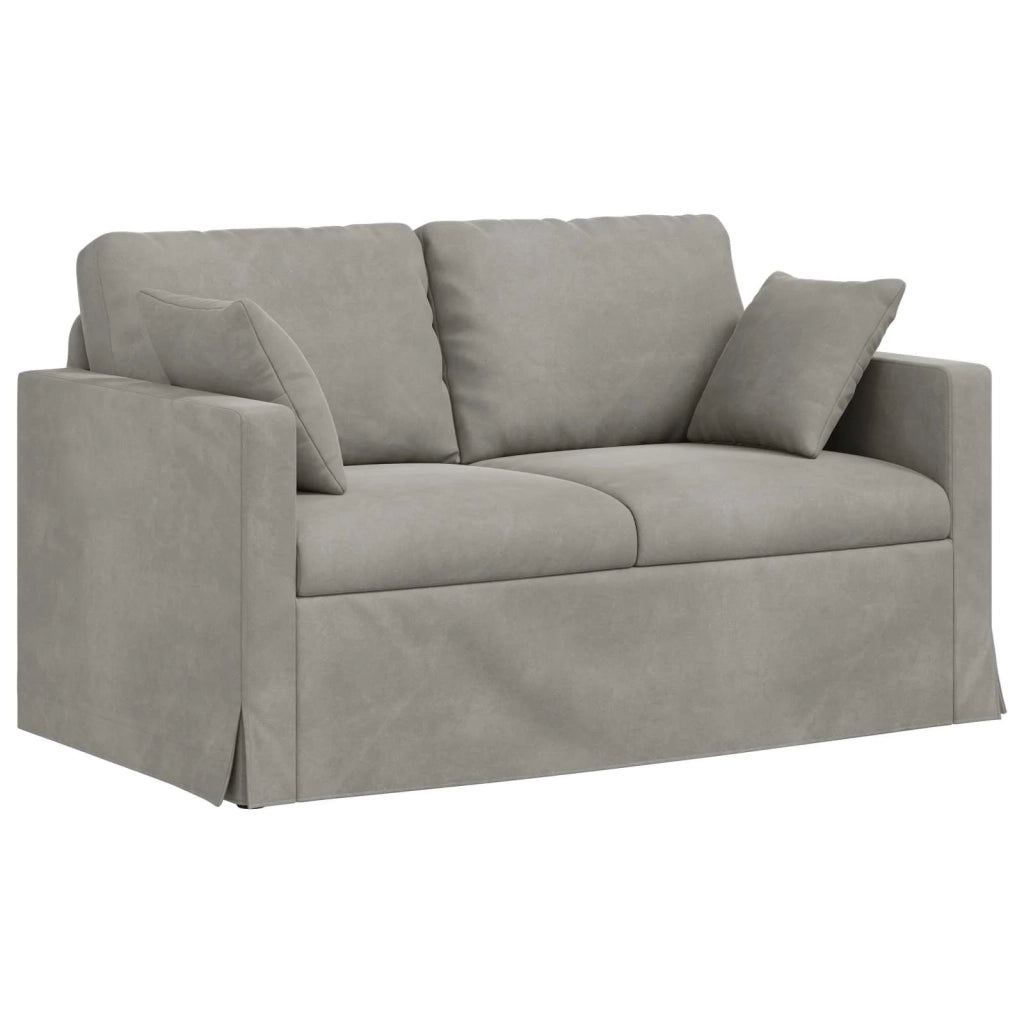 Divano Grigio chiaro 138 x 78 x 80 cm Velluto 42024413