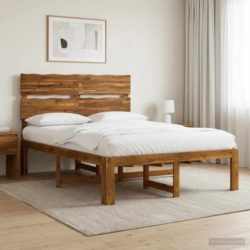 Letto matrimoniale con testiera ROSTOCK Naturale 120 x 190 cm 3405474