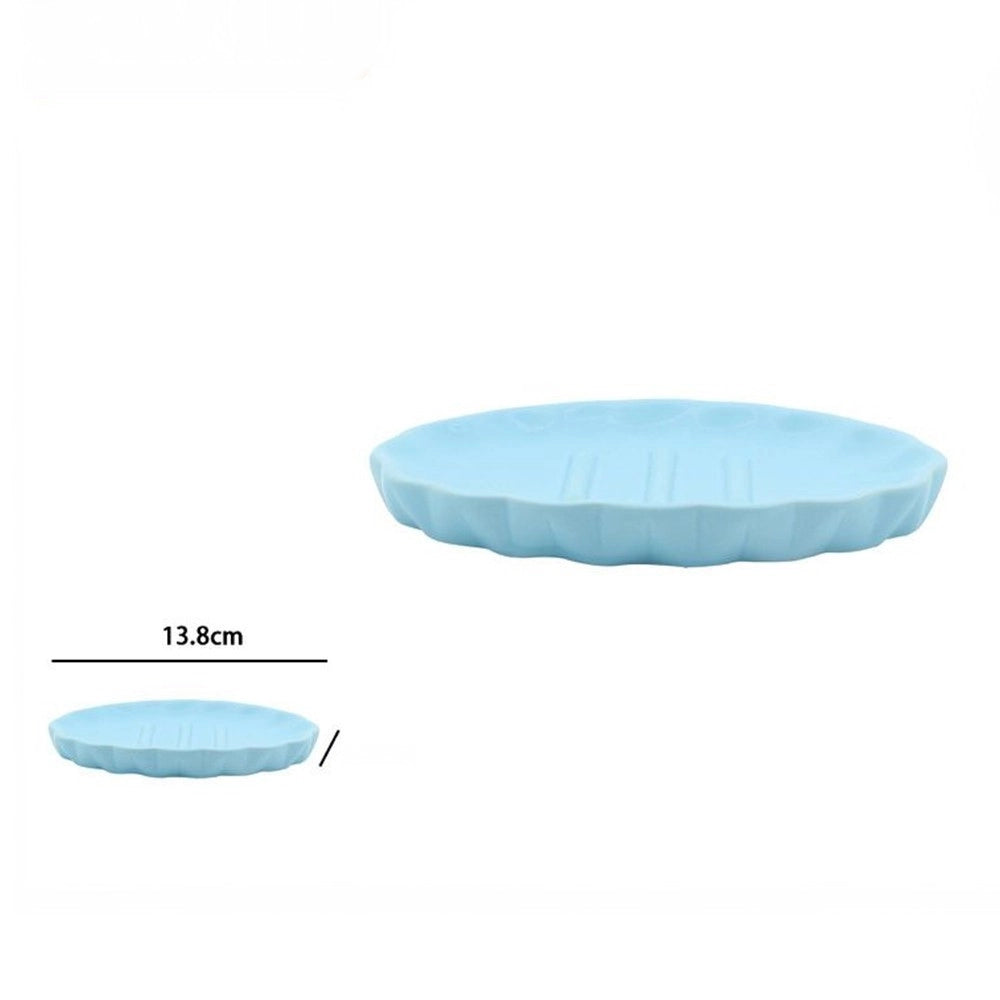 Trade Shop - Piatto Piattino Porta Sapone Saponetta Accessori Arredo Bagno Azzurro Decorata 79944 -
