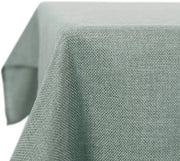 Tavolino con tovaglia acqua resistente stile lino 130x280 cm colore verde scuro