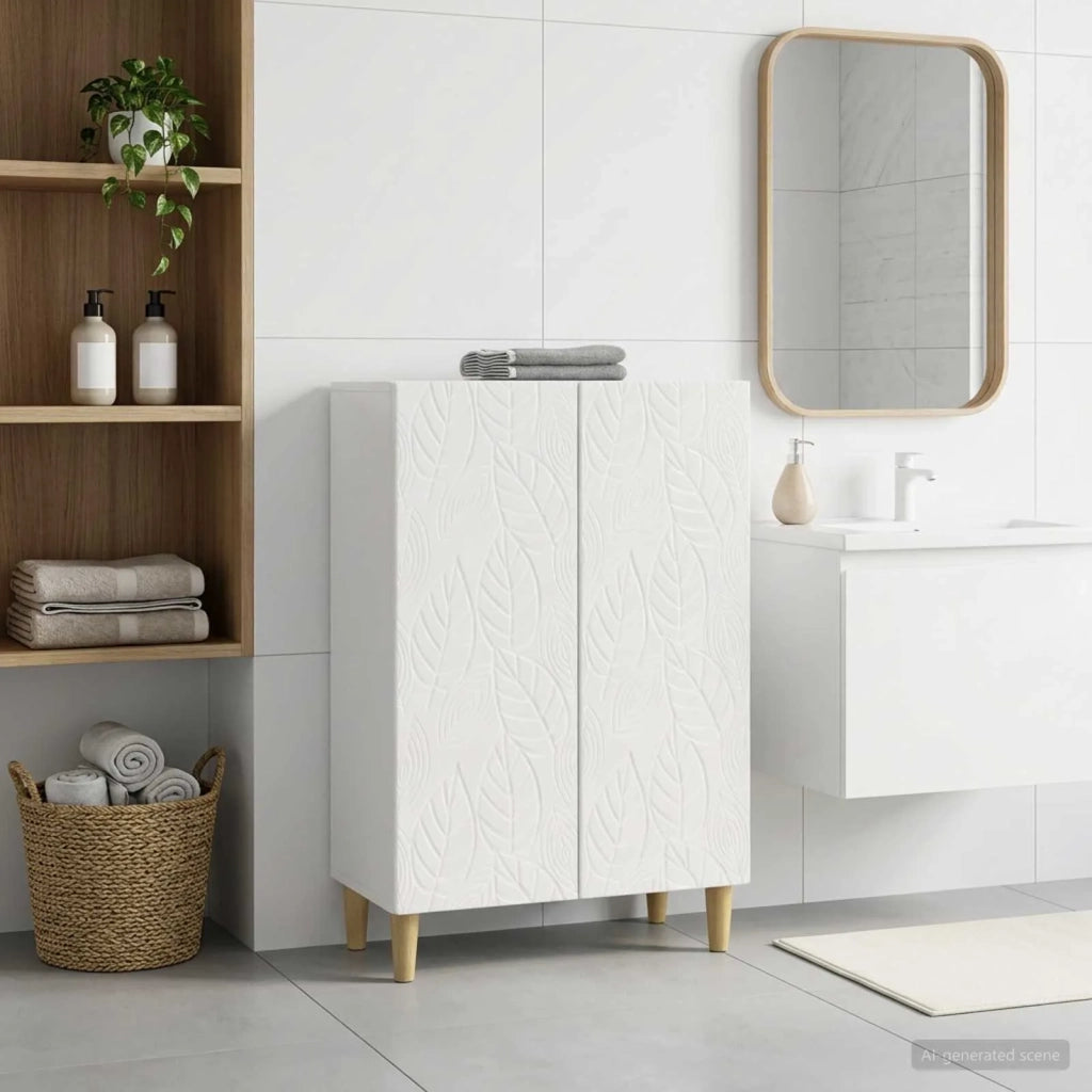 Mobiletto da Bagno DELFT Bianco Lucido 59,5 x 31 x 80 cm 897059