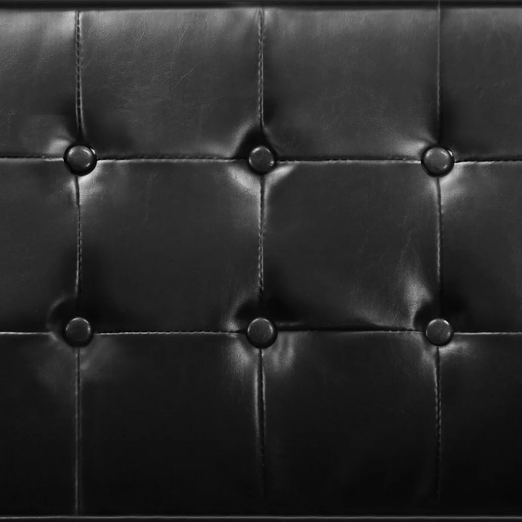 Divano Sedia-Poltrona Nera 75x70x75 cm Similpelle