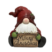 MA MAISON GNOMO NATALIZIO MERRY CHRISTMAS CON CARTELLO E SCRITTA 26H CM
