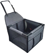 Autostoletto per Cani - Sedile per Cani da Viaggio - Mandrino per Auto - Mandrino per Sedile - Impermeabile - Universale - 39x39x27cm - Grigio Chiaro