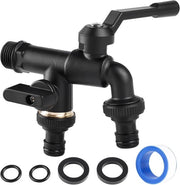 Doppia Vara di Acciaio Inossidabile 1/2" - per Giardino, Lavatrice - Nero