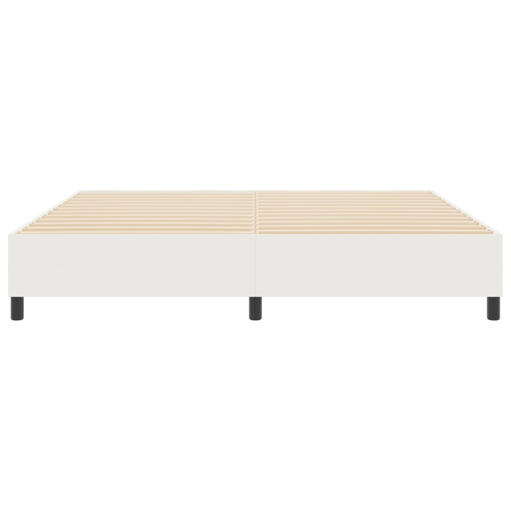Letto Box Spring Crema 200x200 cm Tessuto a coste