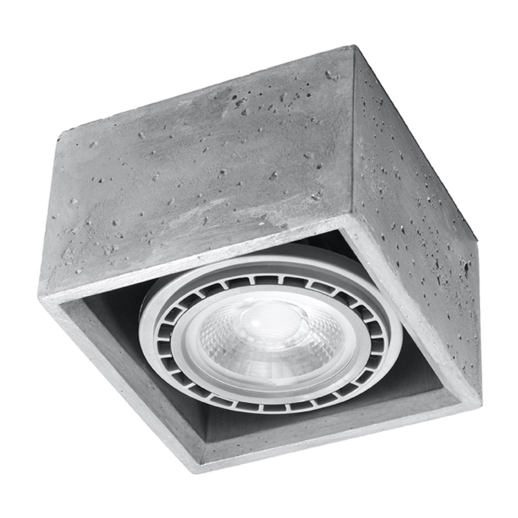 Plafoniera Pure Lume NUMERO 1 cemento grigio GU10