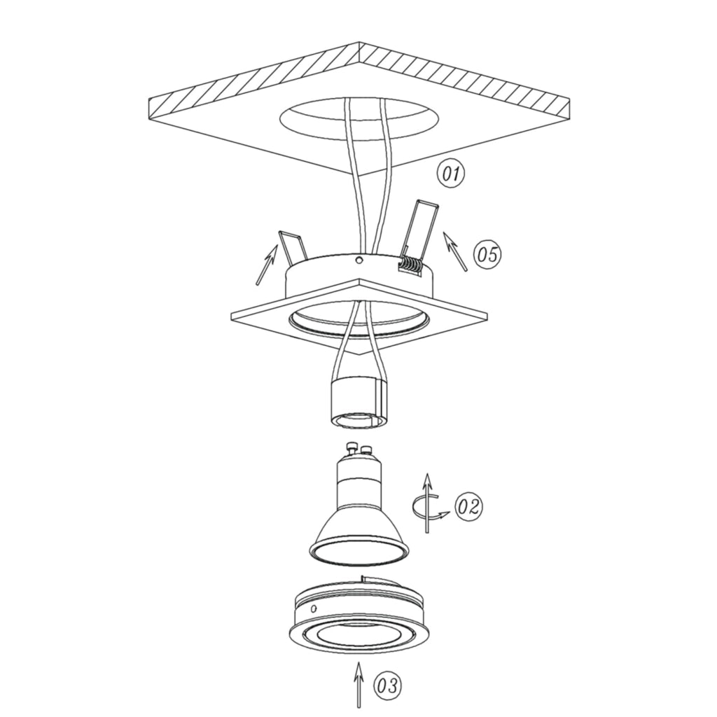 Faretto incasso rotondo bianco IP65 GU10 Lagos Light Prestige
