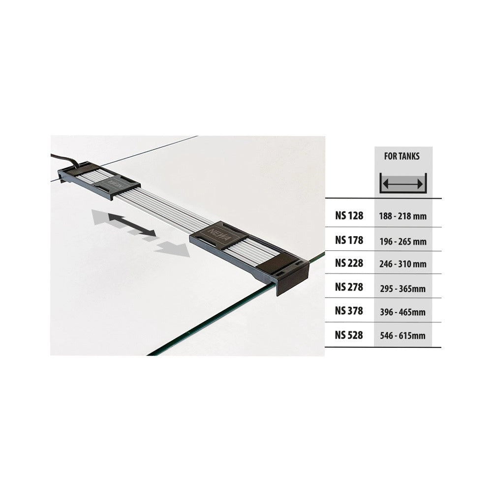 Newa Slim LED DayLight NS378 - plafoniera LED 6200°K per acquari da 39,6 a 46,5cm