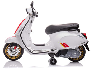 Scooter Elettrico per Bambini Licenza Ufficiale Piaggio Vespa 12V 4,5Ah Bianco
