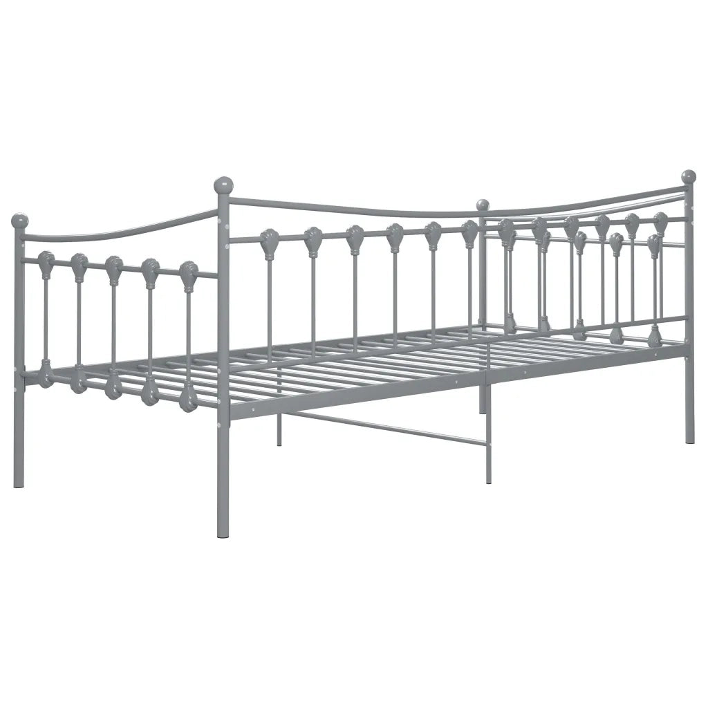 Telaio Divano Letto-Struttura Sofa Letto Grigio in Metallo 90x200 cm 261913