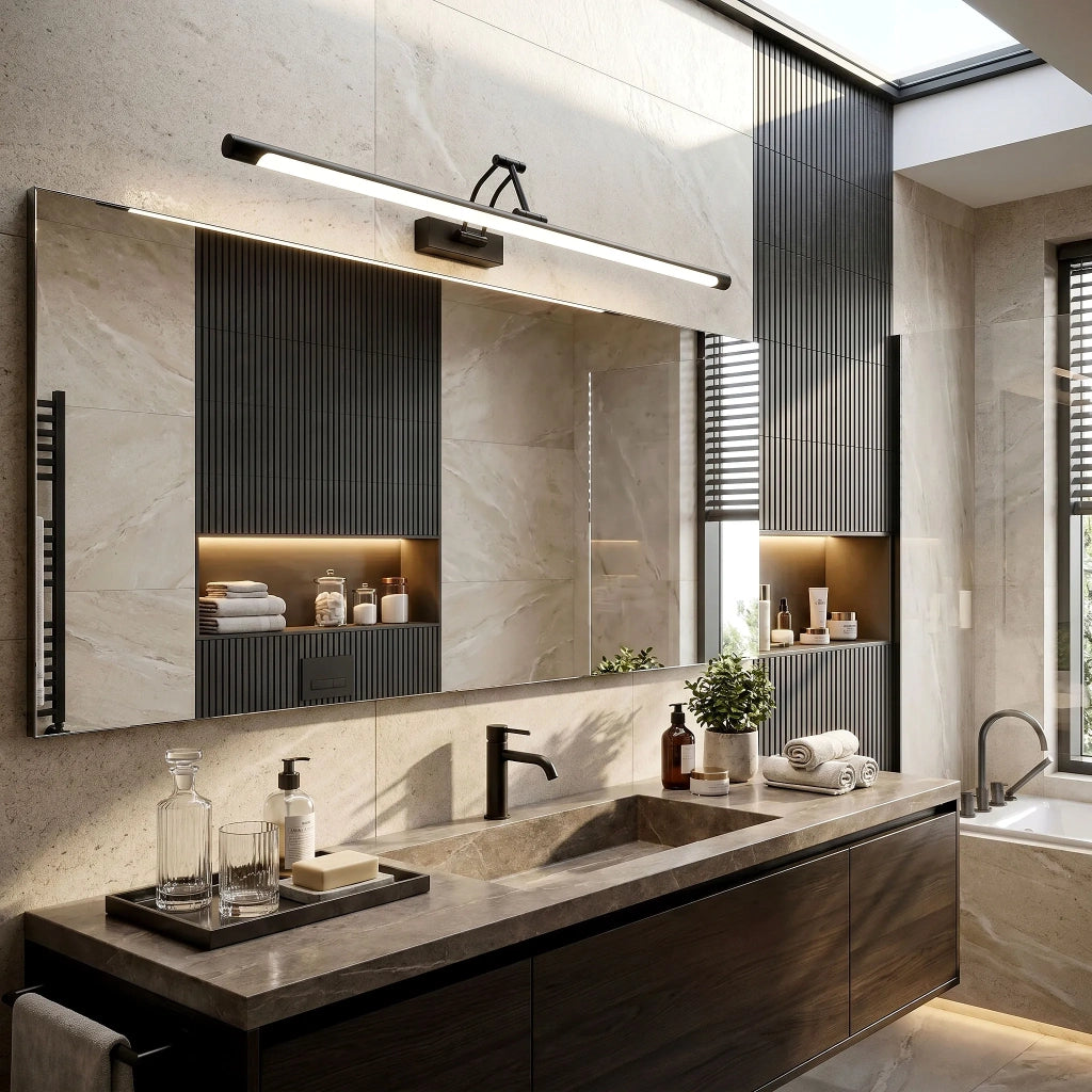 Applique Da Bagno Led Swe027-1w 80cm Black