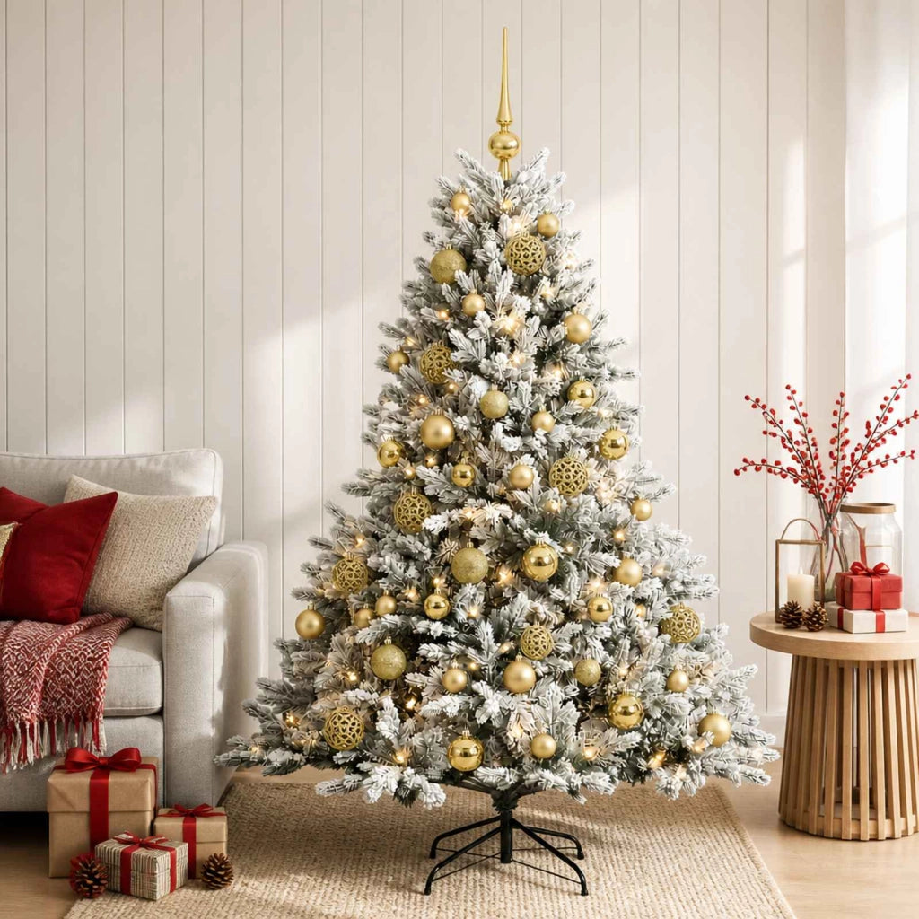 Albero di Natale artificiale con palline 150 cm 150 LED 3465658