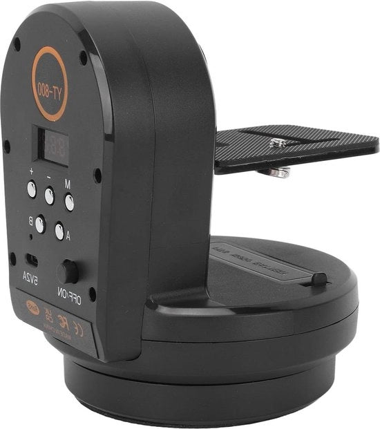 Gemotorizzata Pan-tilt-kop 360 gradi di rotazione - Controllo a distanza - Pan-kop elettronica - Stativo per smartphone - 2,4 GHz wireless - Capacità di carico 1 kg / 22 lb.