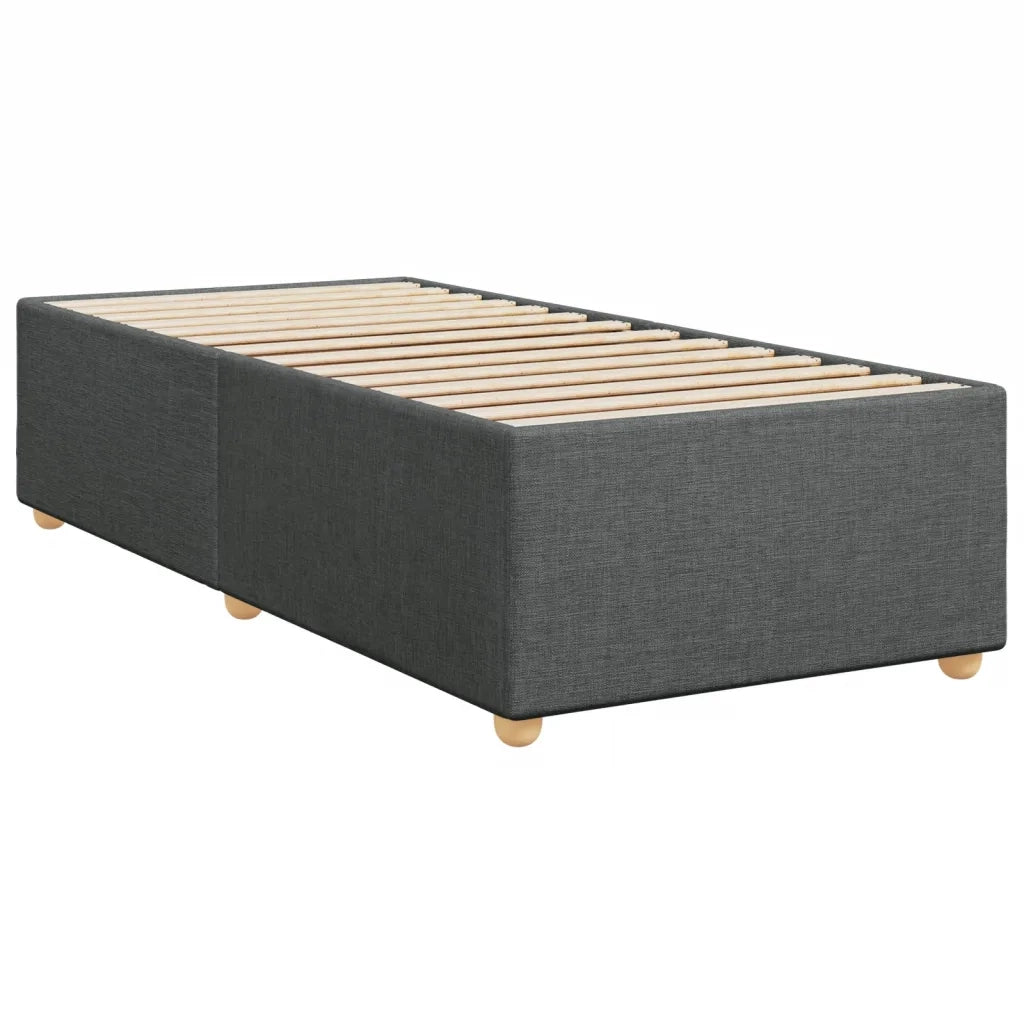 Giroletto a Molle con Materasso Grigio Scuro 80x200 cm Tessuto 3286501
