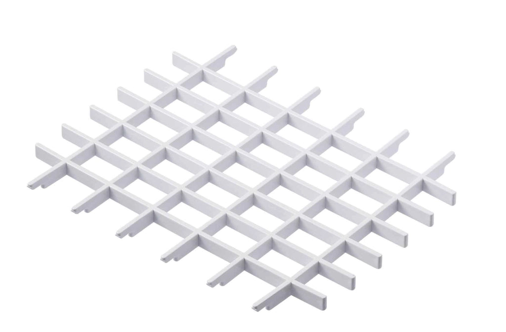 PILOZZO MAXI da muro in PP - Dim: 55 X 37 cm - Completo di GRIGLIA - CR - Colore: BIANCO LUCIDO