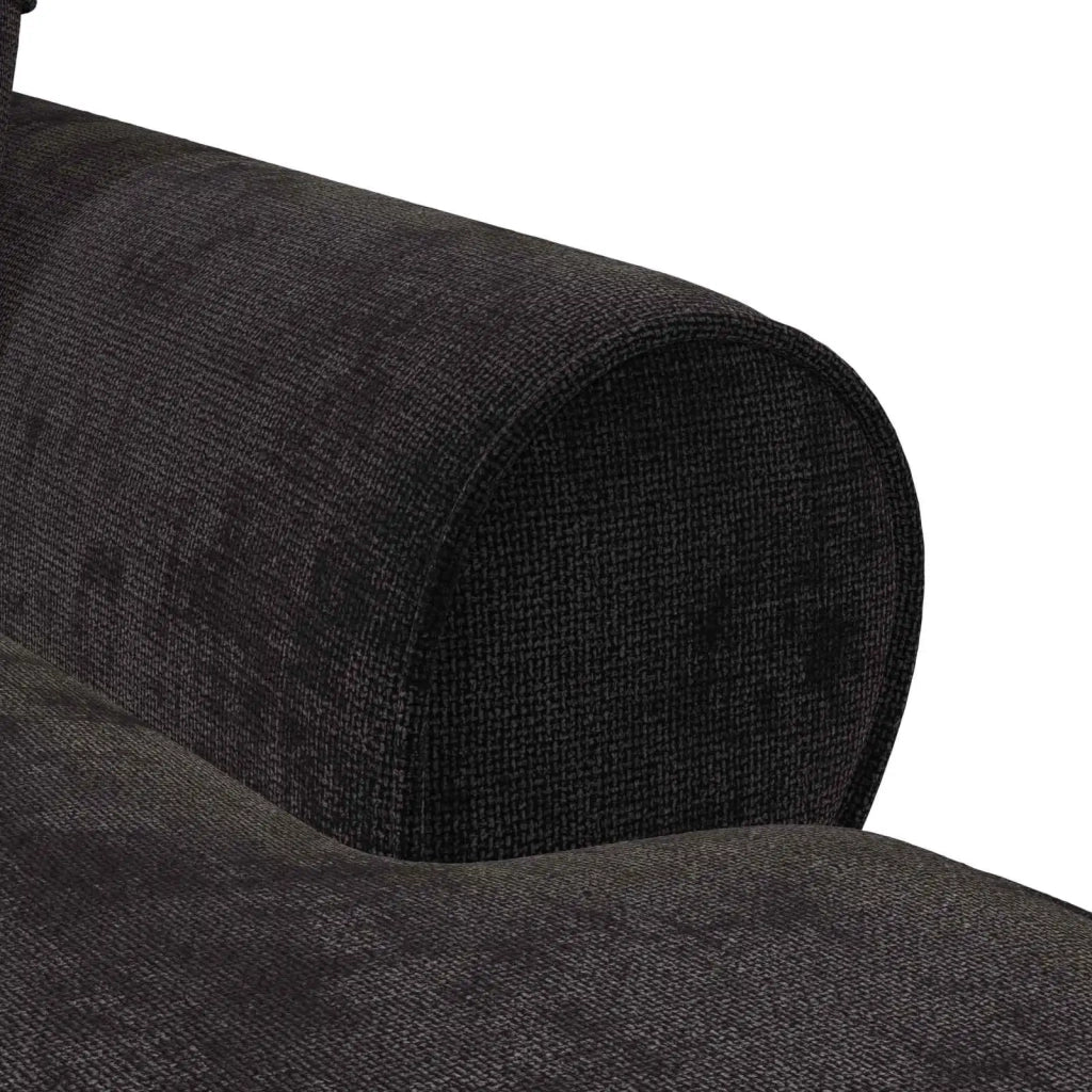 Chaise Longe con Gonna con cuscino Nero 157 x 91 x 91 cm ARES 42022959