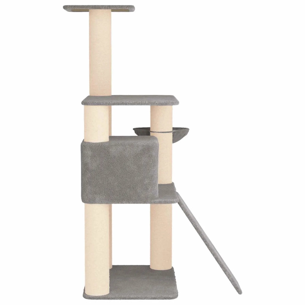 Albero per gatti con pali per graffiare in sisal Grigio Chiaro 42033046