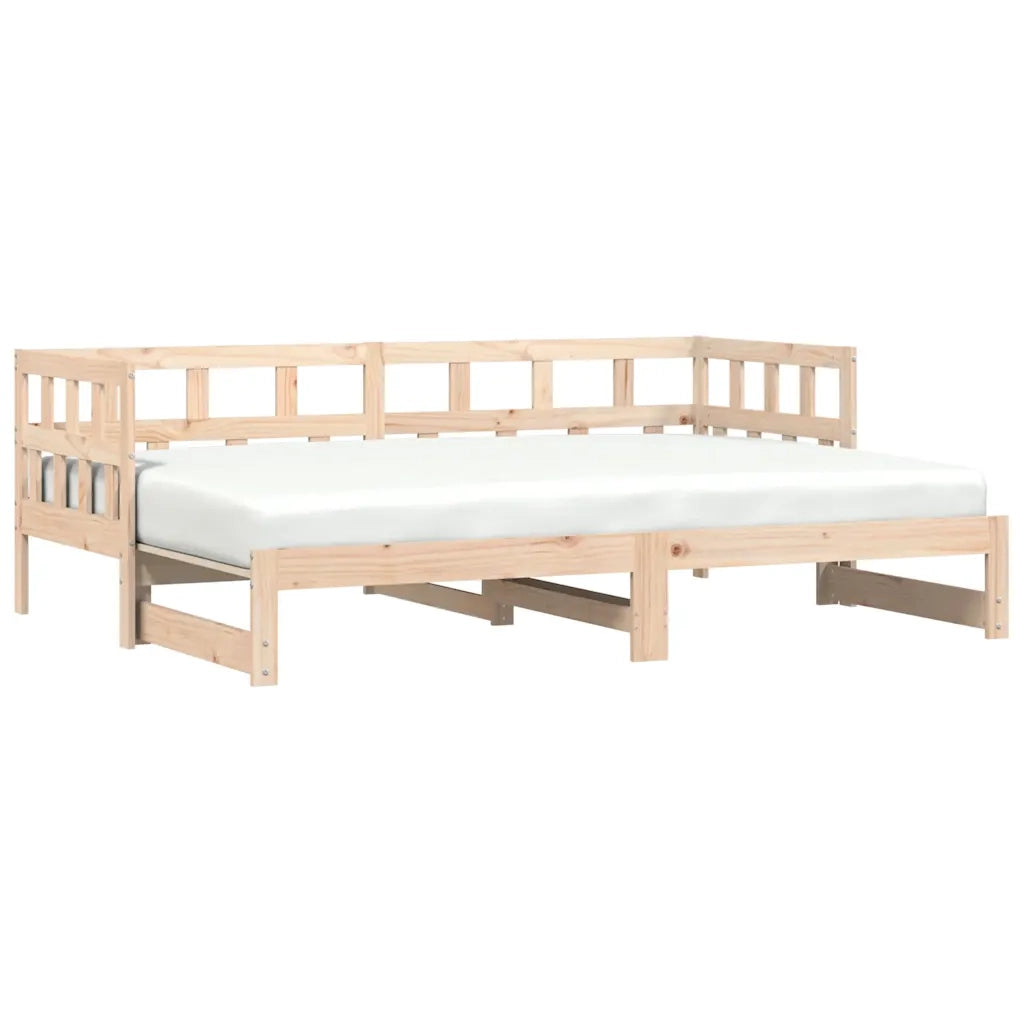Divano Letto con Letto Estraibile 80x200cm Legno Massello Pino