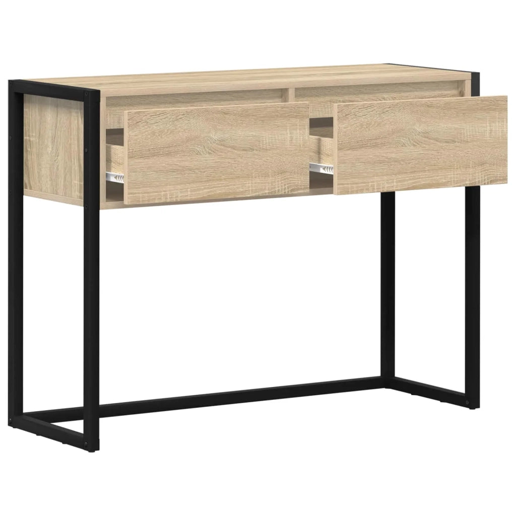Tavolino con cassetto Sonoma 100 x 36 x 75 cm Legno multistrato 886697