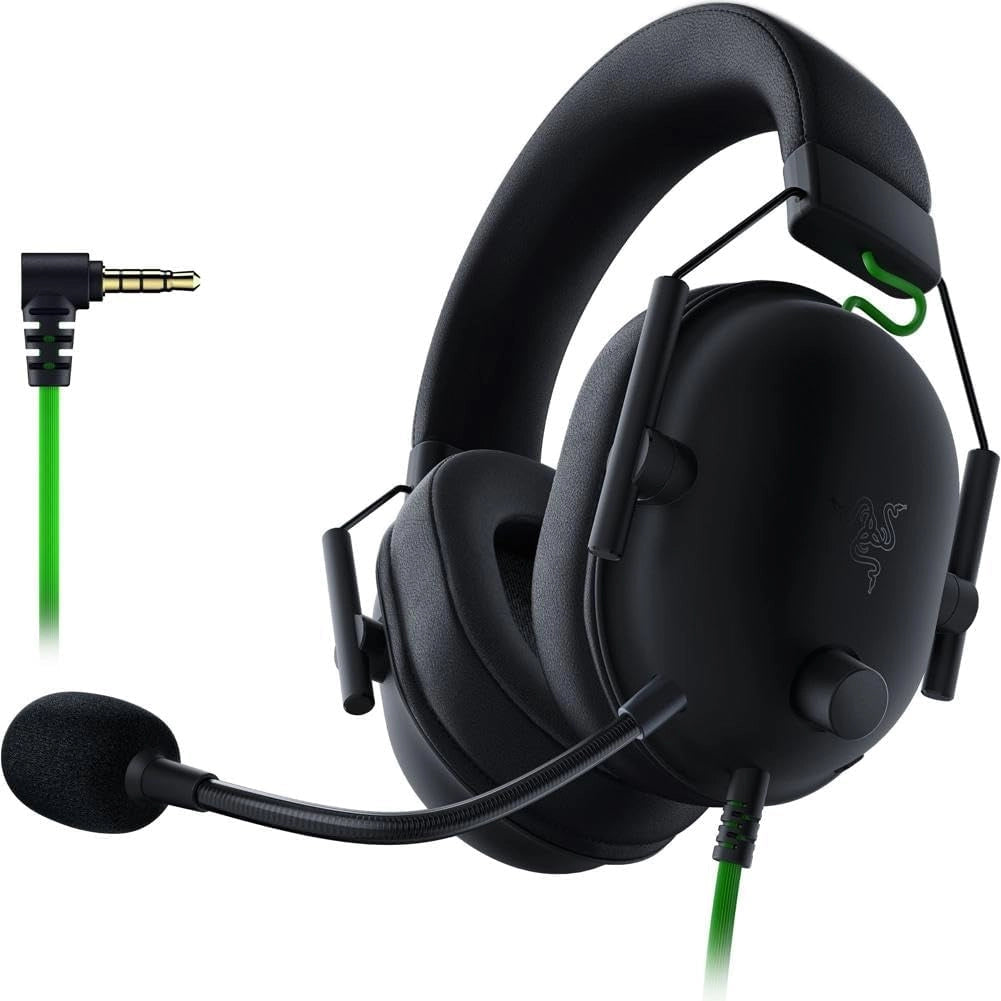 Razer BlackShark V2 X Gaming Headset: 7.1 Surround Sound - Driver 50 mm - Cuscino in memory foam - PC, PS4, PS5, Nintendo Switch, Xbox One, Xbox Series X & S, Mobile - Jack audio da 3,5 mm - Nero