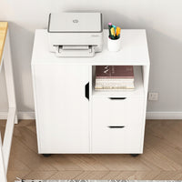 Armadio verticale, supporto per stampante, tavolino, scaffale moderno, 3 ripiani, 60 cm