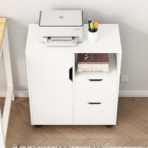 Armadio verticale, supporto per stampante, tavolino, scaffale moderno, 3 ripiani, 60 cm