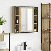 Mobiletto per specchio con porta-Armadietto a Specchio da Bagno Rovere Sonoma 60 x 16 x 60 cm
