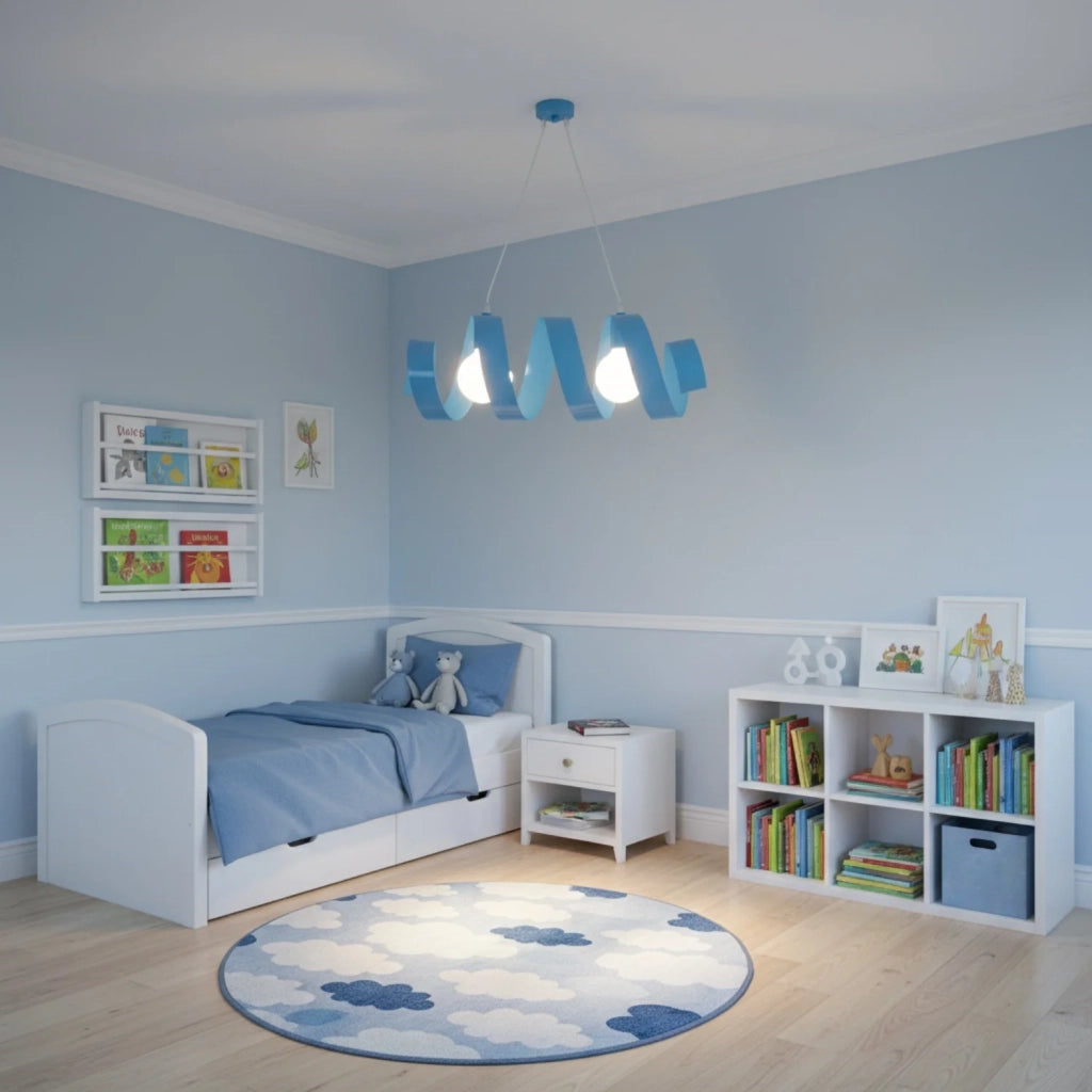 Sospensione Helix 2 Luci Blu LuceArt Classic