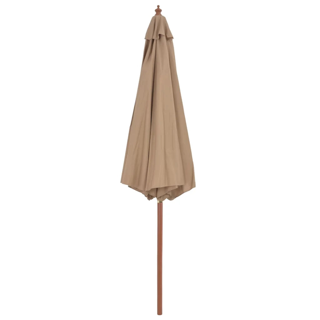 Ombrellone da esterno con palo in legno 300 cm color tortora 02_0008249