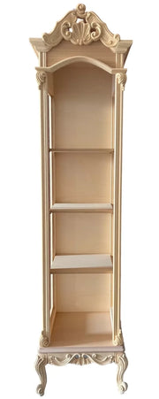 Libreria a giorno 3 ripiani classica barocco legno grezzo 53x40x214 - Mobili 2G