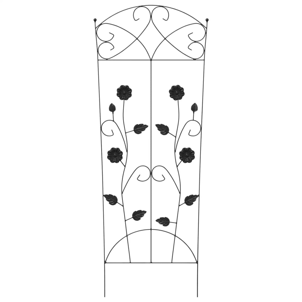 Recinzione per Giardino 3 pz Nero 110,5 x 42,5 cm Acciaio CFW4952661