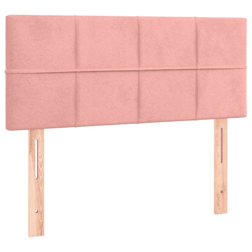 vidaXL Letto a Molle con Materasso e LED Rosa 120x190 cm in Velluto