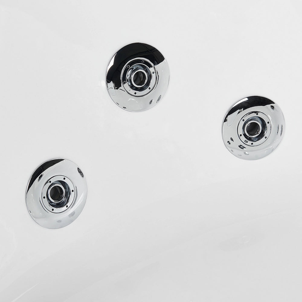 Vasca da bagno angolare in acrilico con funzione idromassaggio 1500 x 1500 mm con poggiatesta Design classico