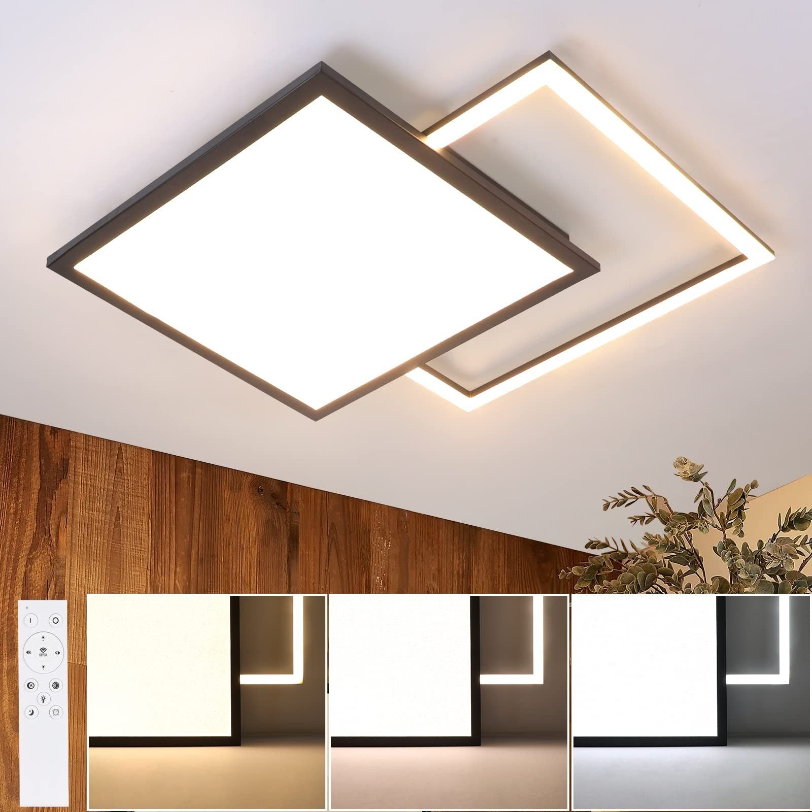 ZMH Lampada da soffitto plafoniera LED doppia stella 46W per soggiorno