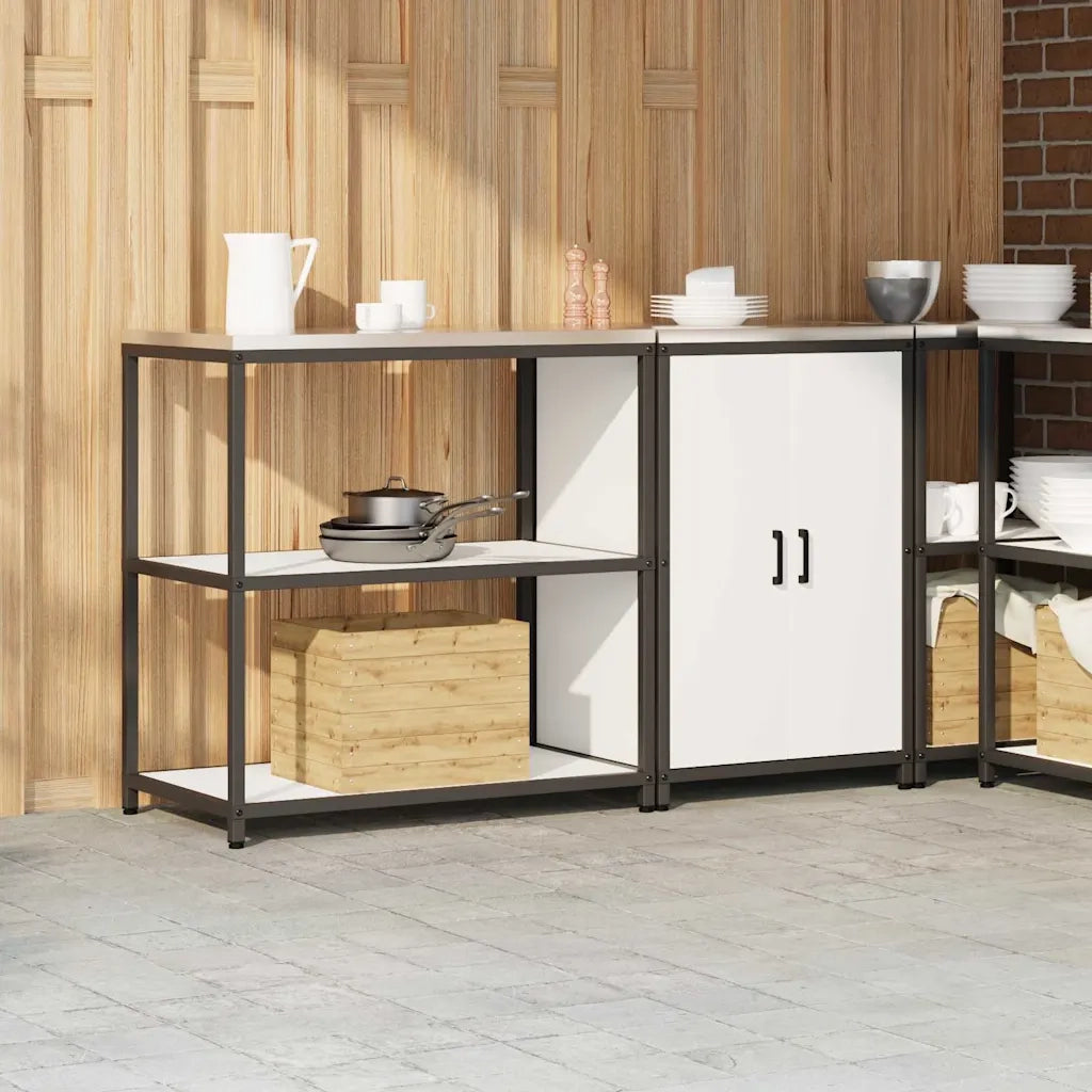 Set di Stoccaggio per Cucina con lo scaffale 2 pcs Bianco 3392660